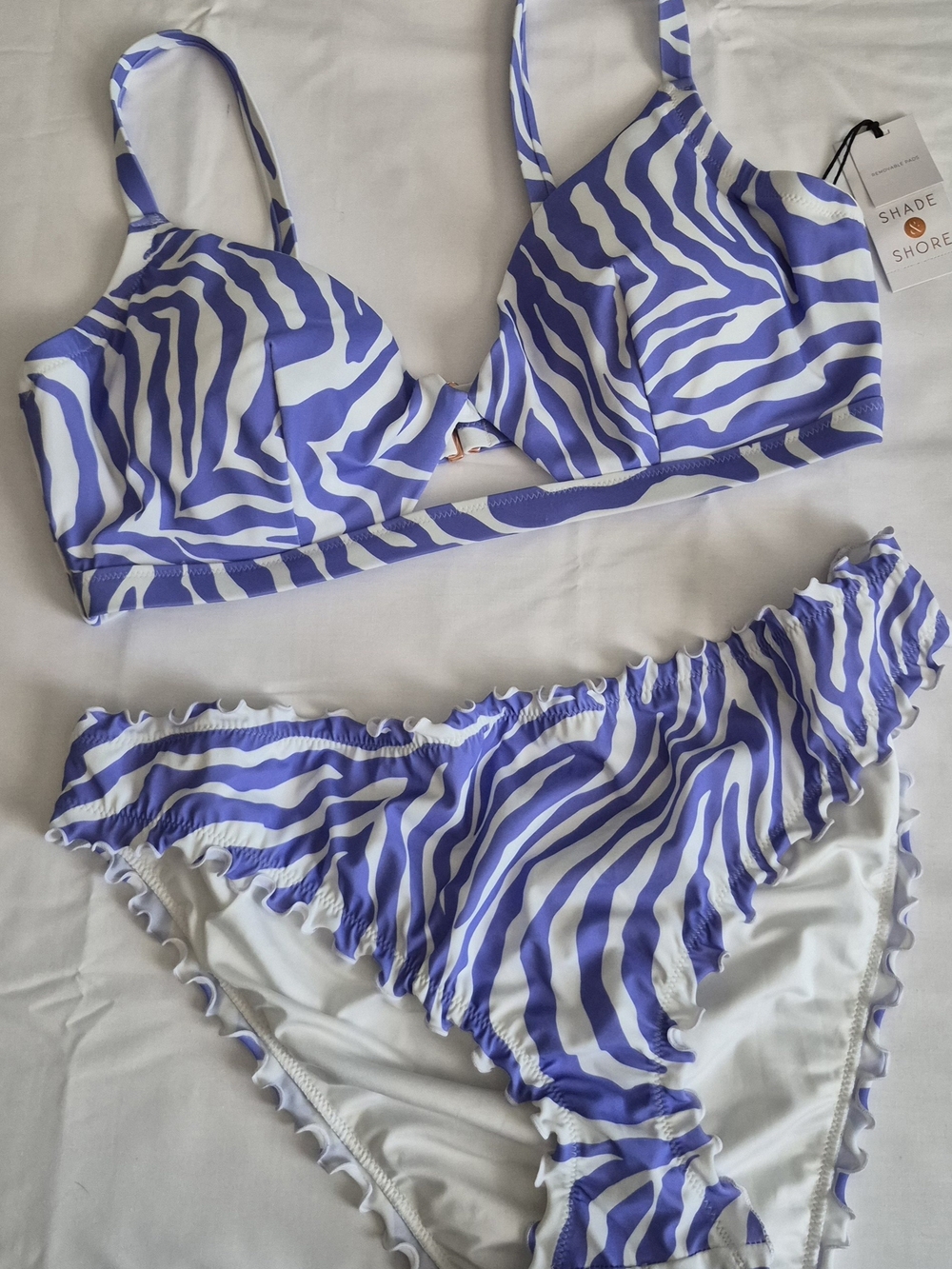 Shade & Shore Lavender Zebra Print Bikini